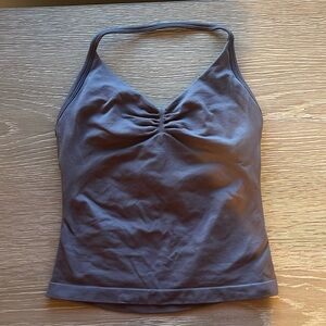 Impact Longline Strappy Top in Truffle